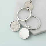 Personalised 1965 60th Birthday Sixpence Keyring