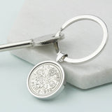 Personalised 1965 60th Birthday Sixpence Keyring