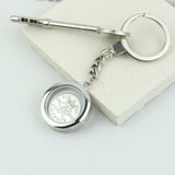 1965 60th Birthday Sixpence Locket Keyring
