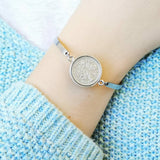 1965 60th Birthday Sixpence Cuff Chain Bracelet