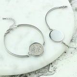 1965 60th Birthday Sixpence Cuff Chain Bracelet