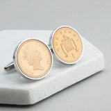 Personalised 30th Birthday 1995 1p One Pence Cufflinks