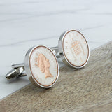 Personalised 30th Birthday 1995 1p One Pence Cufflinks