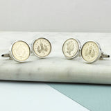 18th or 21st  Birthday Five Pence Cufflinks
