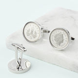 Personalised 21st Or 18th Birthday Five Pence Cufflinks