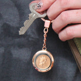 30th Birthday Rose Gold Penny Locket Keyring