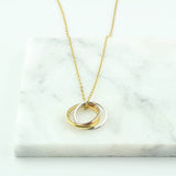 30th Birthday Tricolour Rings Necklace
