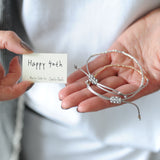 'Happy 40th' Morse Code Bracelet