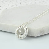 60th Birthday Sterling Silver Ring Necklace