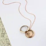 70th/ 80th Birthday Rose Gold Farthing Locket Necklace