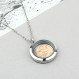 70th/80th Birthday Silver Farthing Locket Necklace