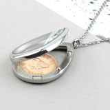 70th/80th Birthday Silver Farthing Locket Necklace