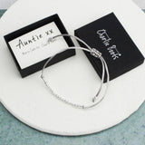 Sterling Silver 'Auntie' Morse Code Bracelet
