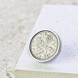 Personalised Sixpence Tie/Lapel Pin 1928 To 1967
