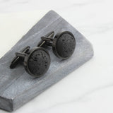 Black Lava Stone Cufflinks