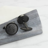 Black Lava Stone Cufflinks