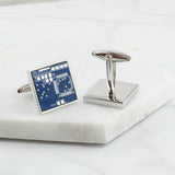 Personalised Blue Circuit Board Cufflinks