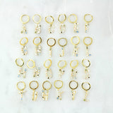 Gold And Crystal Initial Hoop Earrings