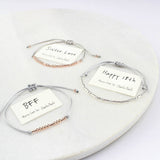 Customised Morse Code Bead Bracelet