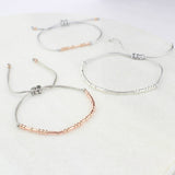 Customised Morse Code Bead Bracelet