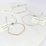 Customised Morse Code Bead Bracelet