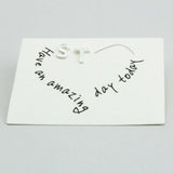 Silver Letter Initial Earrings