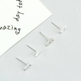 Silver Letter Initial Earrings