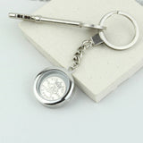 Dates 1928 To 1967 Sixpence Locket Keyring