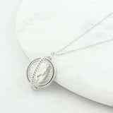 Dates 1928 To 1967 Sixpence Spinner Necklace
