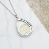 Dates 1928 To 1967 Teardrop Sixpence Locket Necklace