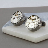 Personalised Encased Watch Mechanism Cufflinks