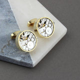 Personalised Encased Watch Mechanism Cufflinks