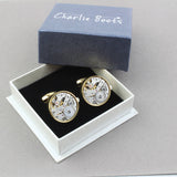 Personalised Encased Watch Mechanism Cufflinks