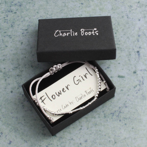 Silver flower hot sale girl bracelet