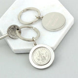 Personalised 1947 To 1966 One Shilling Keyring