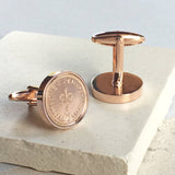 Personalised Any date 1971-1983 Halfpenny Cufflinks.