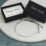 'Happy 18th' Birthday Morse Code Bracelet