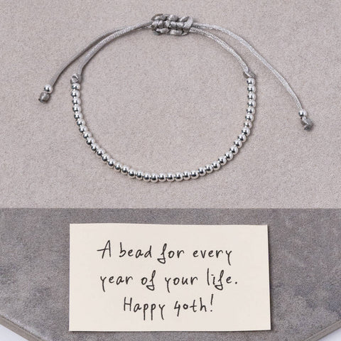 Happy 40th Bead For Every Year Friendship Bracelet