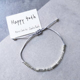 'Happy 40th' Morse Code Bracelet