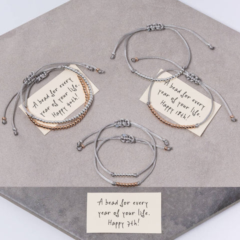 Happy Birthday Bead For Every Year Custom Bracelet