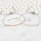 I Am Enough Morse Code Bracelet