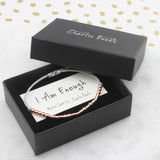 I Am Enough Morse Code Bracelet