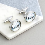 Personalised London City Watercolour Cufflinks
