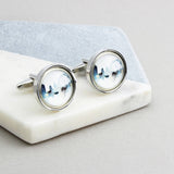 Personalised London City Watercolour Cufflinks