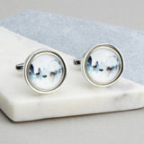 Personalised London City Watercolour Cufflinks
