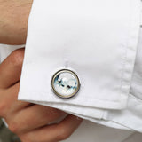 Personalised London City Watercolour Cufflinks