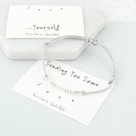 Love Morse Code Message Bracelet