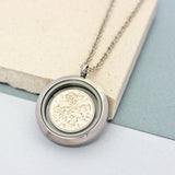 Dates 1928 To 1967 Sixpence Glass Locket Necklace