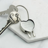 Personalised Sixpence Heart Keyring Dates 1928 To 1967