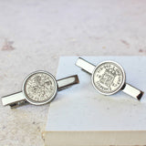 Personalised 1928 To 1967 Sixpence Tie Slide